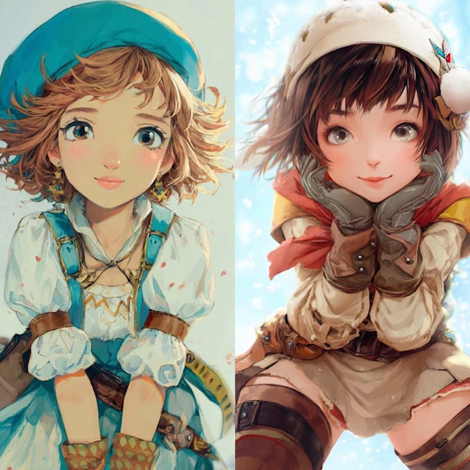 Make a character design and concept art in anime style by Wilvaiek | Fiverr
