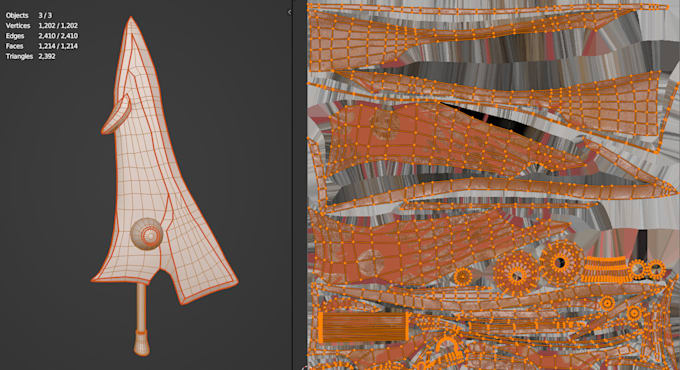 make 3d game ready weapon asset exactly like your reference