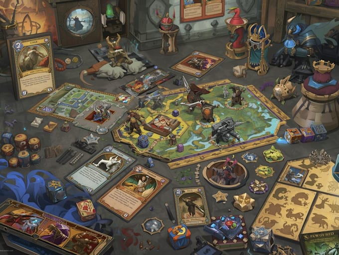create your own card game, board game, and game components