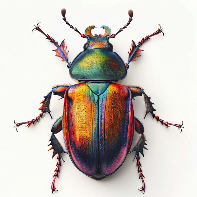 do realistic insect illustrations
