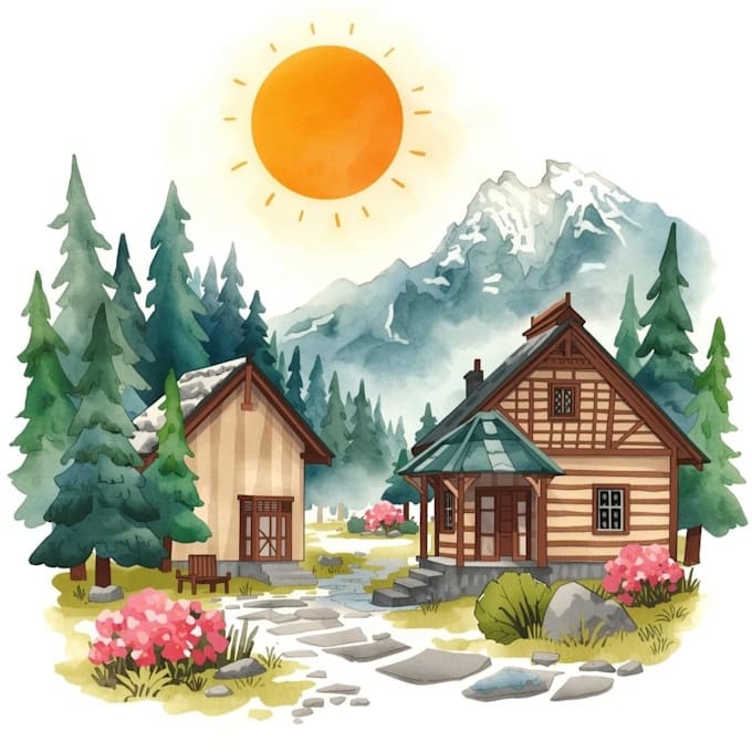 create a custom watercolor illustration