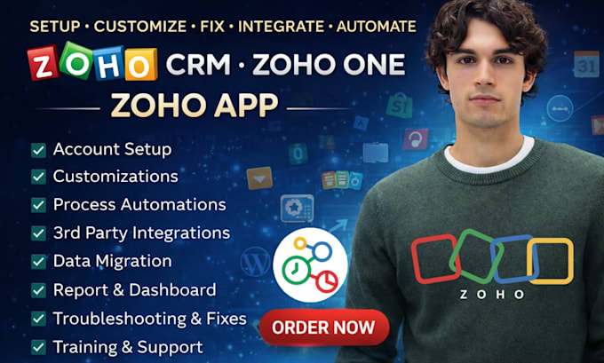 do customize automate your zoho CRM zoho one zoho app, be your zoho one expert