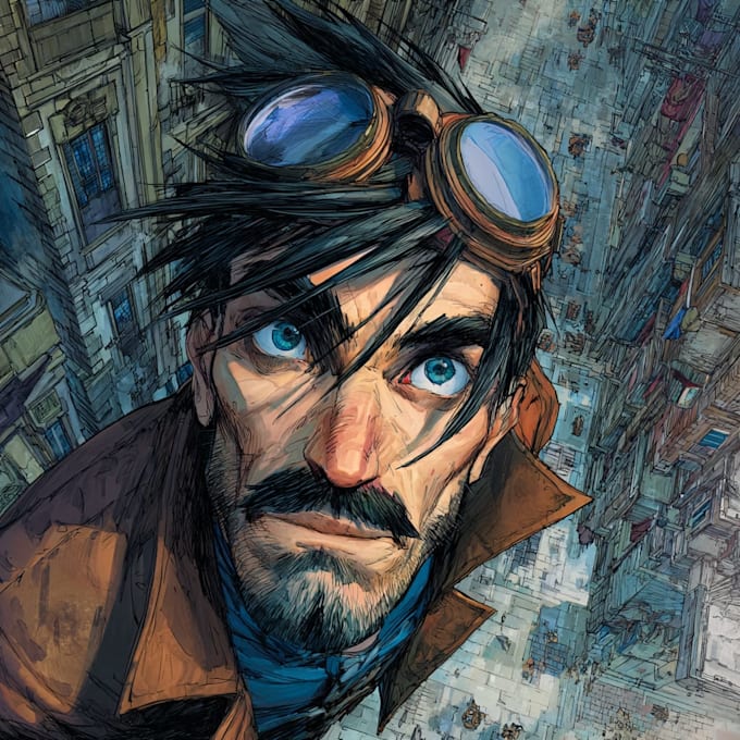 draw stylised comic character portrait for you