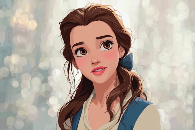 draw your portrait in disney animation style
