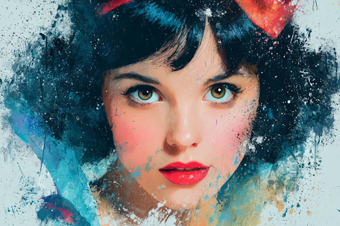 create disney inspired portraits for gifts