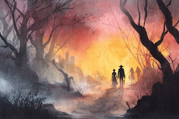 draw a horror illustration