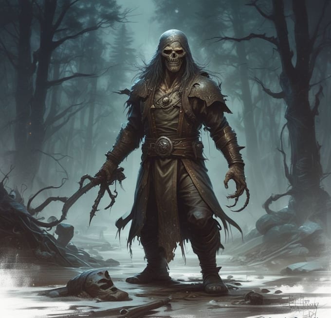 illustrate handmade horror monsters and characters