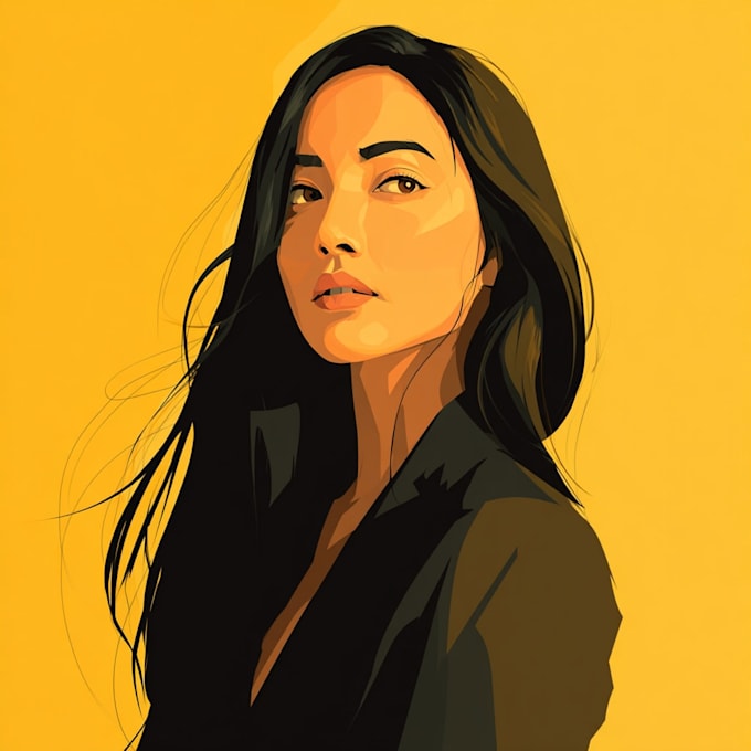 cartoon vector portrait or illustration