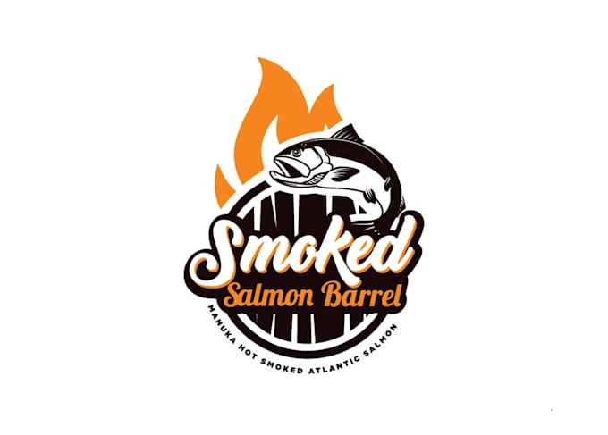 do modern high quality incredible seafood, salmon logo