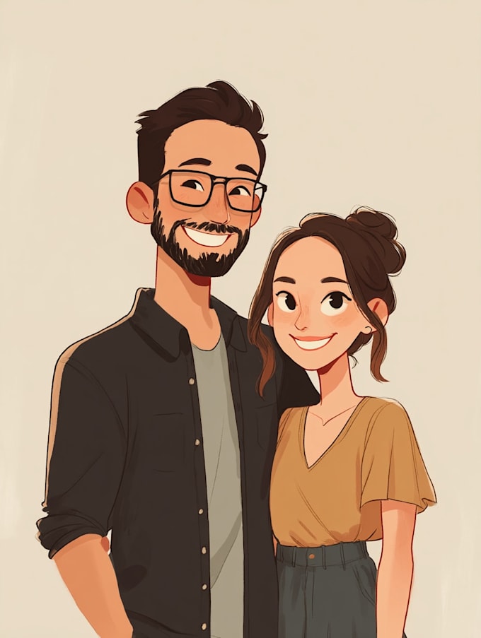 do couple portrait illustration