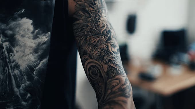 create a custom tattoo design for chest tattoo, back tattoo