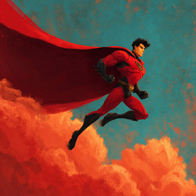illustrate superhero character art