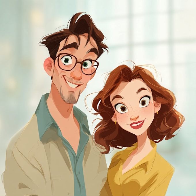 beautiful portrait in disney cartoon