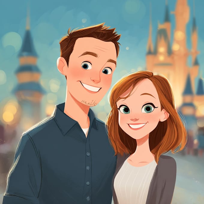 create a beautiful disney style portrait