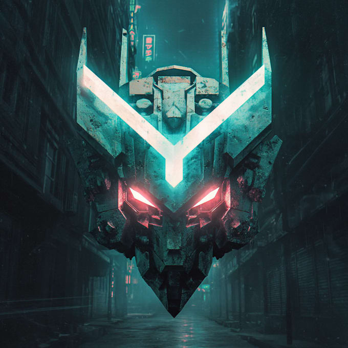 illustrate an excellent futuristic cyberpunk logo