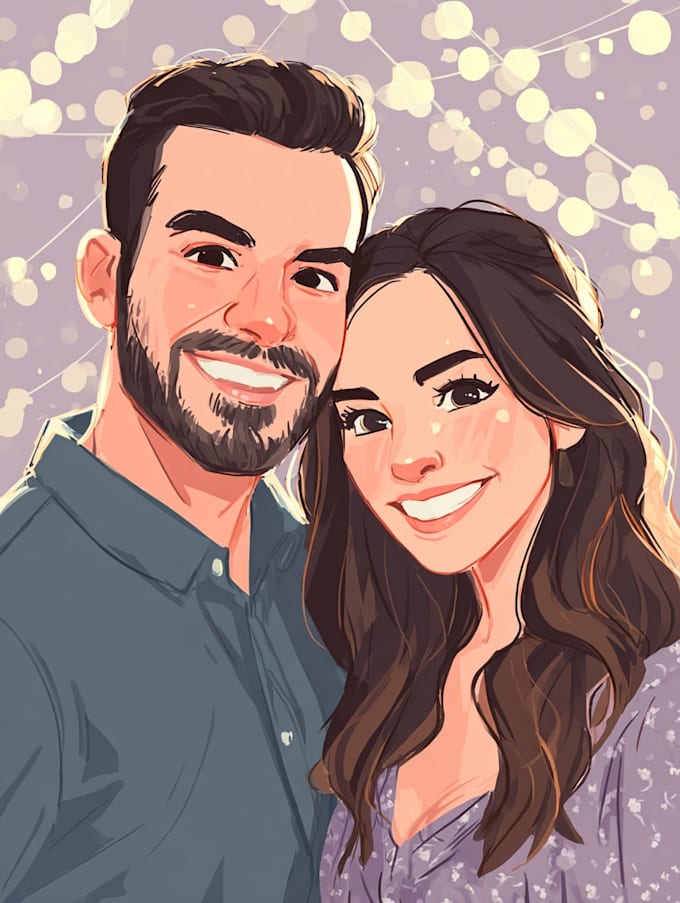 paint custom couple portrait