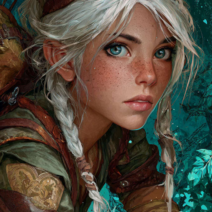 draw a fantasy character portrait for you