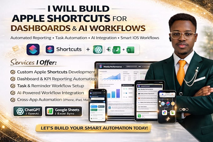 build apple shortcuts for dashboards reporting apple shortcuts task ai workflow