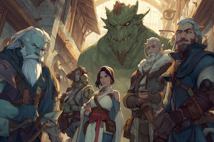 draw your dnd party