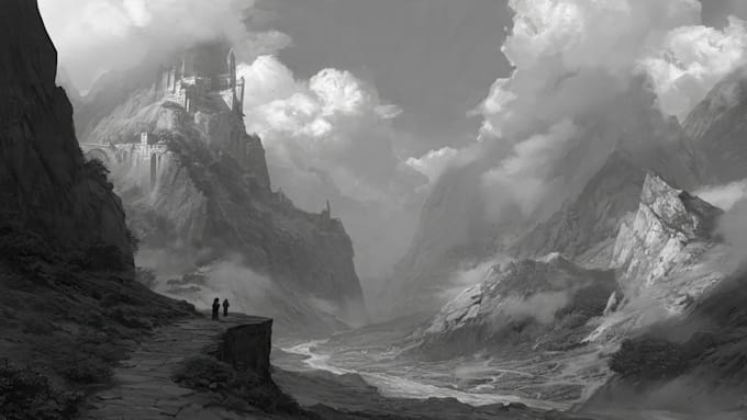 do fantasy landscape concept art
