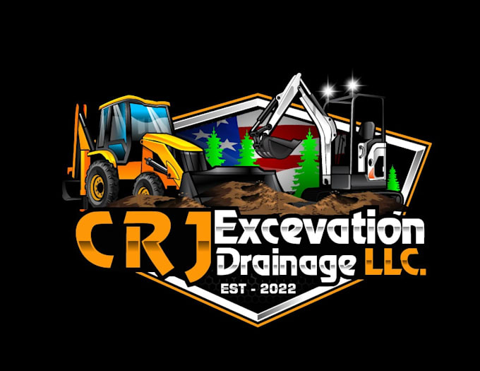 design creative drainage work logo