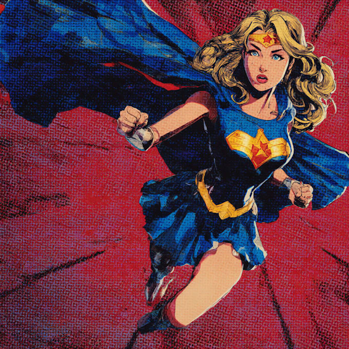design an amazing superhero pop art