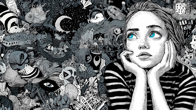 do unique doodle illustrations