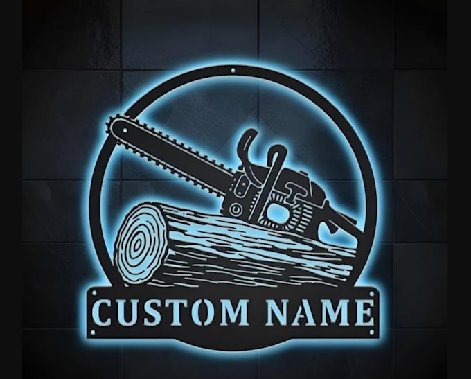 create personalized sawmill woodworking lumberjack logo