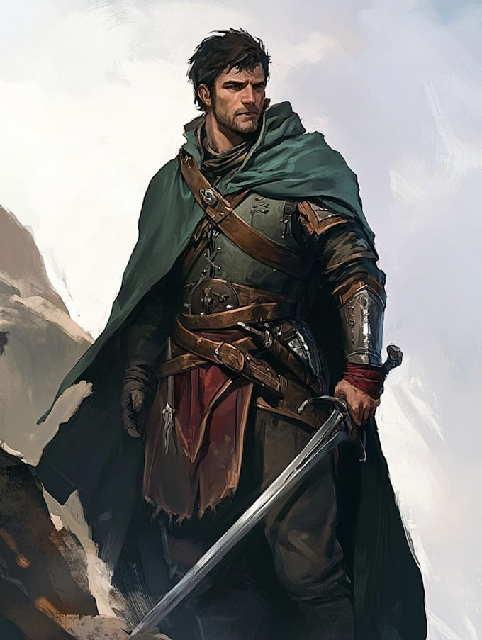 fantasy dnd character illustration