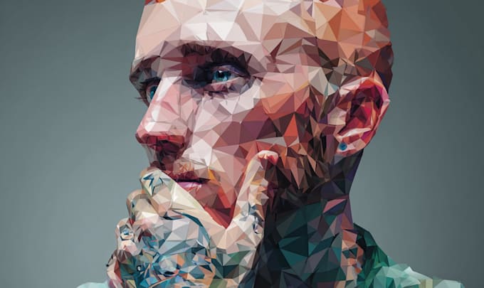 make your any fabulous geometric low poly illustration