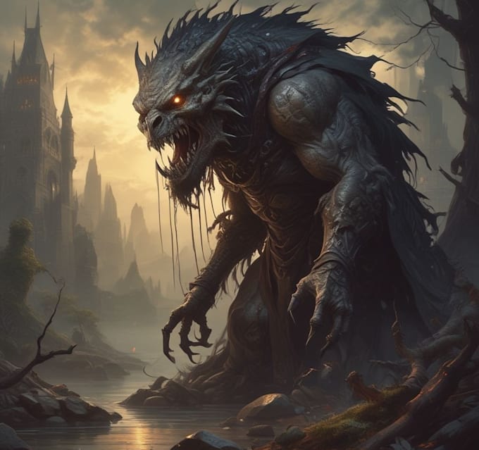 draw horror character art and horror character design