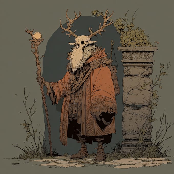 draw dark fantasy art and horror illustration