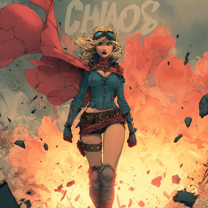 superhero character for comics art