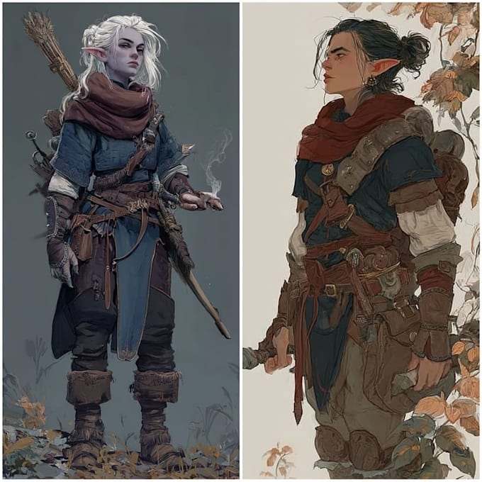 dnd character art and dnd character art