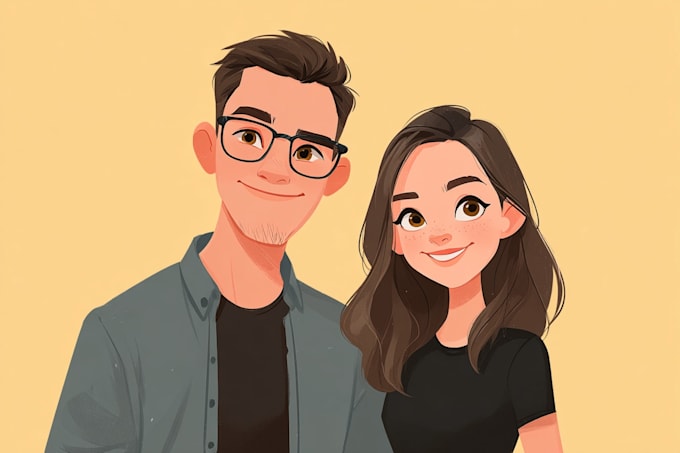 create a personalized disney couple portrait