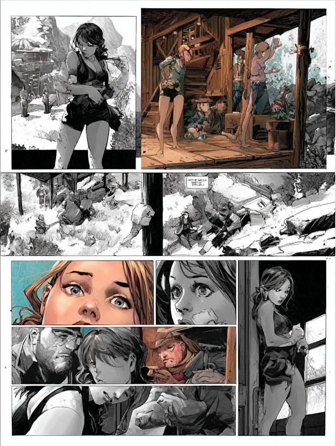 design a modern style comic strip story