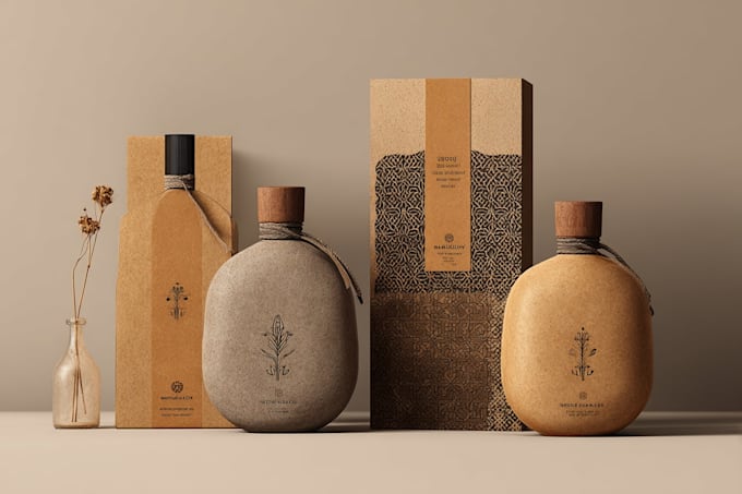 mailer box sauce label packaging design