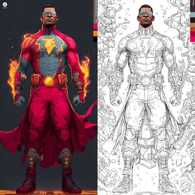 superhero character for comics
