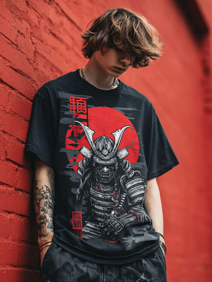 create japanese design for merch and tshirt