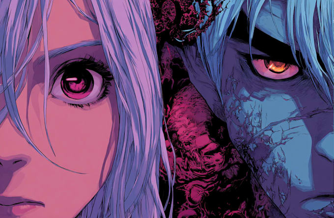 draw scene for comic book cover manga