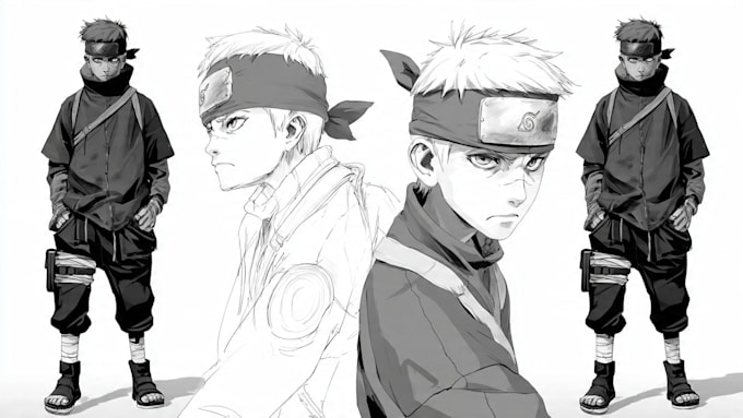draw you or your oc in naruto boruto style drawing