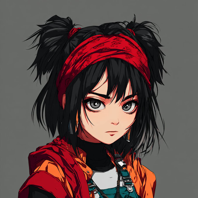 create a anime style character, person