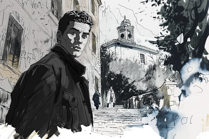 draw comic art for books, panels, and characters