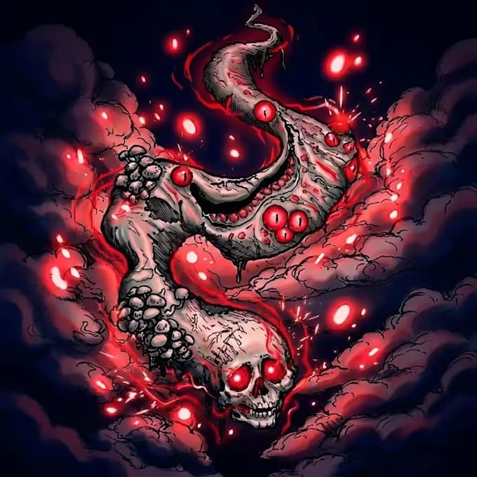 full color and lineart digital art