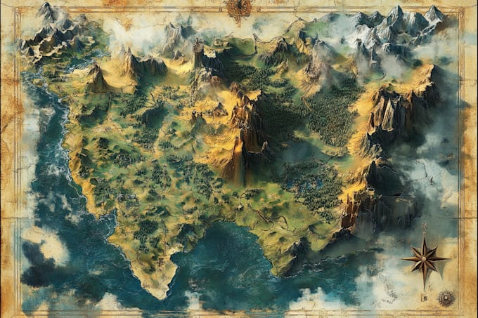 draw a custom map for fantasy, , book or