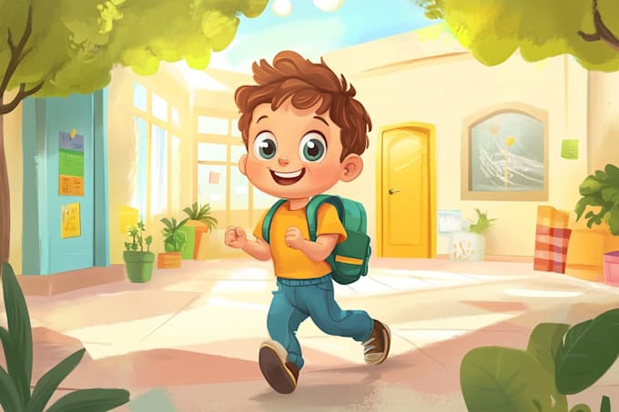 do hand drawn watercolor illustrations and children