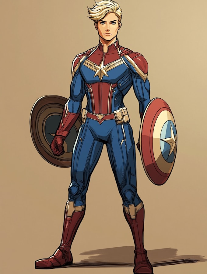 create marvel superhero comic logo intro