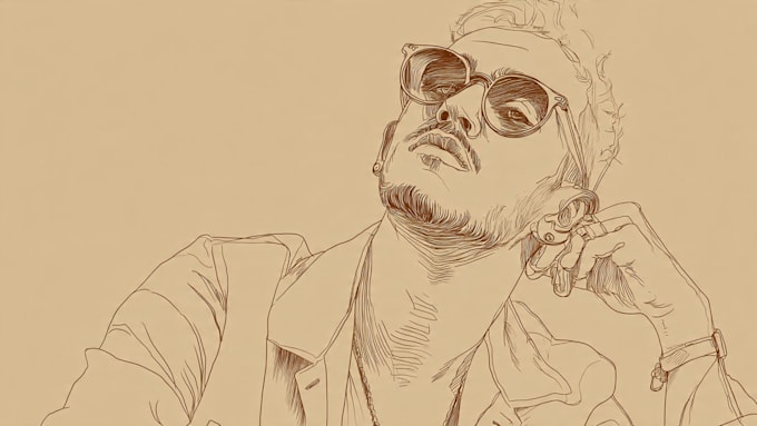 create vector line art illustration