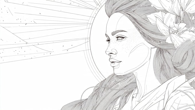 draw vector line art illustration