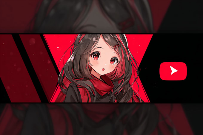 design custom anime banner for vtuber, twitch, discord, and stream